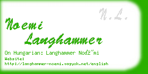 noemi langhammer business card